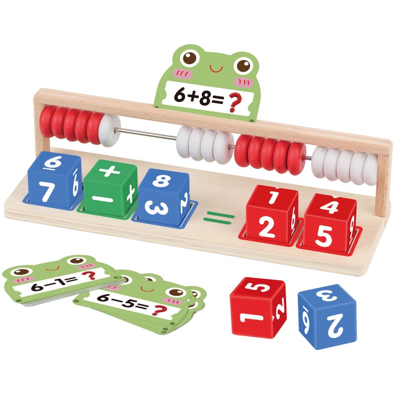 Ranqibo Wooden Math Learning Toys Number Blocks Toys Abacus for Kids MathMontessori Toys for 35 Year Old Boys Girls Birthday Gifts - Image 3