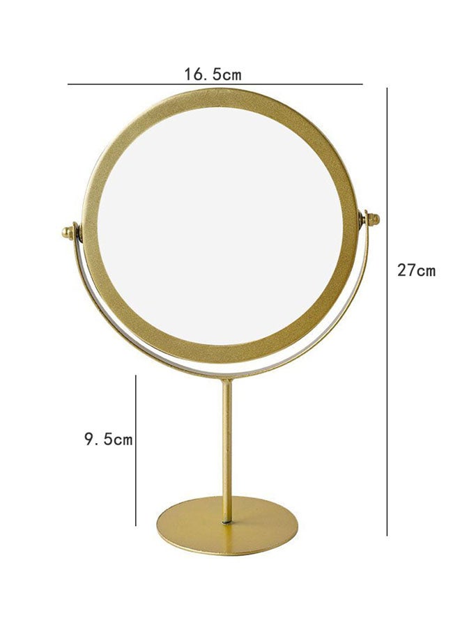 مرآة طاولة مع حامل ذهبي 16.5x27سم - Image 2