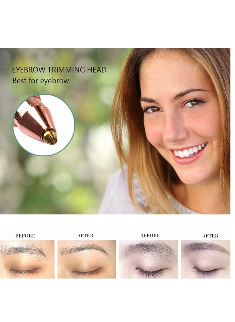 Generic - Rechargeable Eyebrow Trimmer & Facial Hair Remover for Women, 2 in 1 USB Charging Eyebrow Razor with Built-in LED Light, Eyebrow & Painless Hair Remover - Image 1