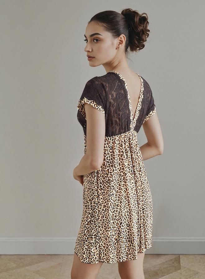 Splash FAV Animal Print Night Dress with Thongs - Image 2