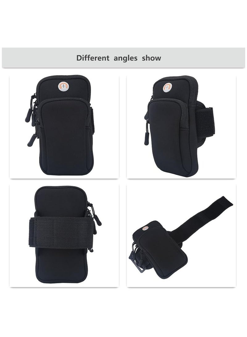 Oasisgalore Running Arm Pouch with Phone Holder, Sports Wrist Bag for Jogging and Exercise (Black)  - Image 5