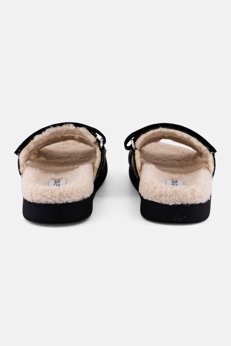 STEVE MADDEN Kids Girl Velcro Closure Sanals, Black  - Image 2