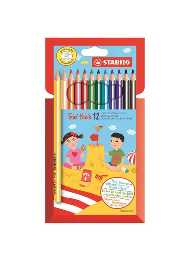 STABILO Wooden Color Set 12 Color Long Cardboard Box Multicolour 