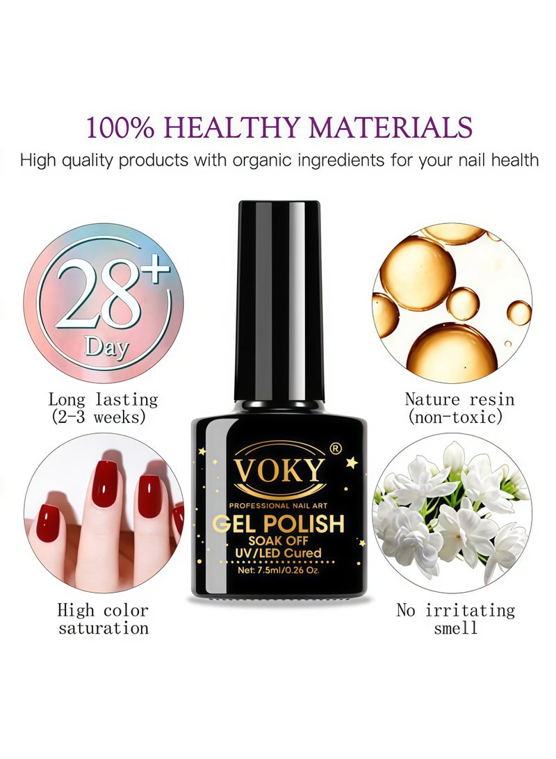 VOKY 24-Piece Nail Polish Set Multicolour,  Fast Drying and Long Lasting Color Nail Art DIY Home Manicure Gift for Women - Image 2