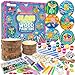 klmars Mermaid Themed Wooden Painting KitGlow in The DarkArts Crafts Gifts for Kids Girls Ages 612Wood Slice Craft Activities Kits Mermaid Art Toys for Kids Christmas Gifts - Image 3
