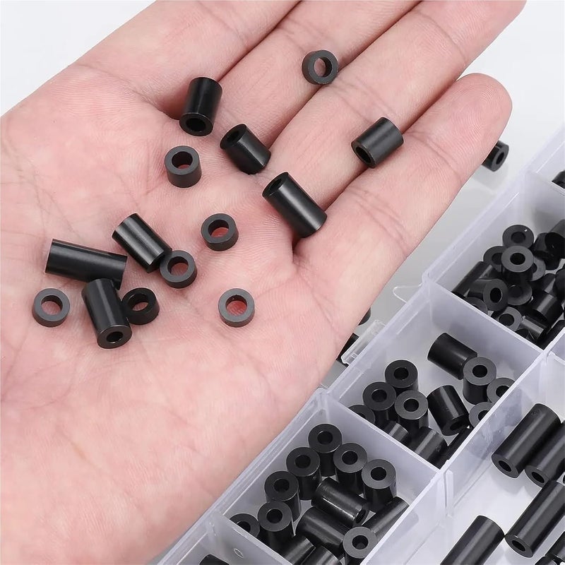 260Pcs Nylon Spacer Kit M3/M4 Round Spacers for Electrical Outlets Switch Screws & DIY Projects Durable Screw Sleeves for Outlet Installation - Image 4