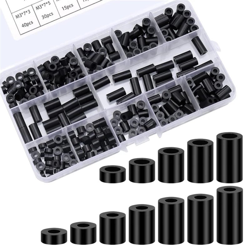 260Pcs Nylon Spacer Kit M3/M4 Round Spacers for Electrical Outlets Switch Screws & DIY Projects Durable Screw Sleeves for Outlet Installation - Image 2