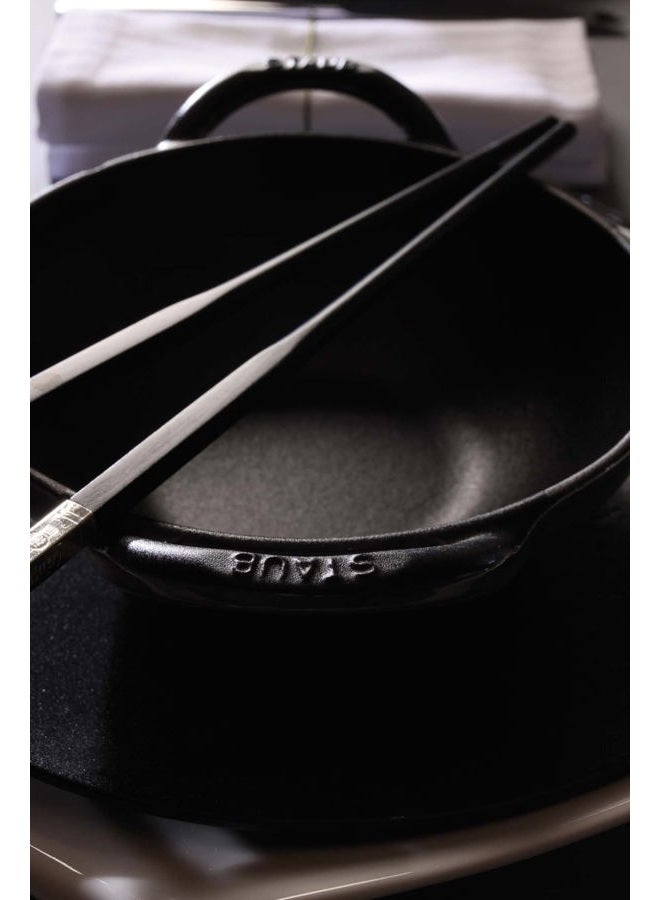 Staub Cast Iron Wok, 6-quart, Black Matte - Image 5