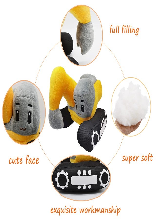 YONLIT Soft Excavator Stuffed Construction Toy Super Cute Plush Digger Trucks Excellent Gifts for Kids or Birthday Party 11 Inches - Image 4