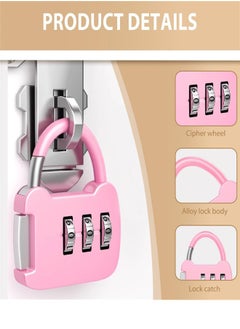 Generic 7 Pcs Luggage Combination Locks, 3 Digit Combinations Padlock Safe Cipher Lock Mini Combination Lock Resettable Number Lock for Lockers Suitcases Luggage Briefcases Computer Bags  - Image 5