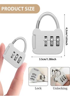 Generic 7 Pcs Luggage Combination Locks, 3 Digit Combinations Padlock Safe Cipher Lock Mini Combination Lock Resettable Number Lock for Lockers Suitcases Luggage Briefcases Computer Bags  - Image 2