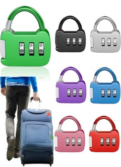 Generic 7 Pcs Luggage Combination Locks, 3 Digit Combinations Padlock Safe Cipher Lock Mini Combination Lock Resettable Number Lock for Lockers Suitcases Luggage Briefcases Computer Bags  - Image 1