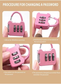 Generic 7 Pcs Luggage Combination Locks, 3 Digit Combinations Padlock Safe Cipher Lock Mini Combination Lock Resettable Number Lock for Lockers Suitcases Luggage Briefcases Computer Bags  - Image 4