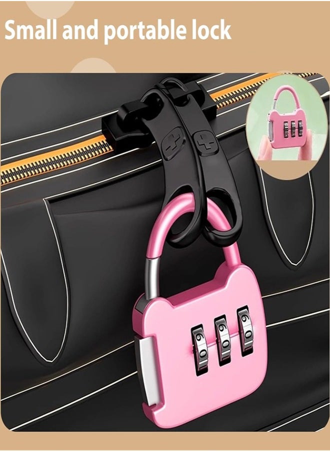 Generic - 7 Pcs Luggage Combination Locks, 3 Digit Combinations Padlock Safe Cipher Lock Mini Combination Lock Resettable Number Lock for Lockers Suitcases Luggage Briefcases Computer Bags - Image 1