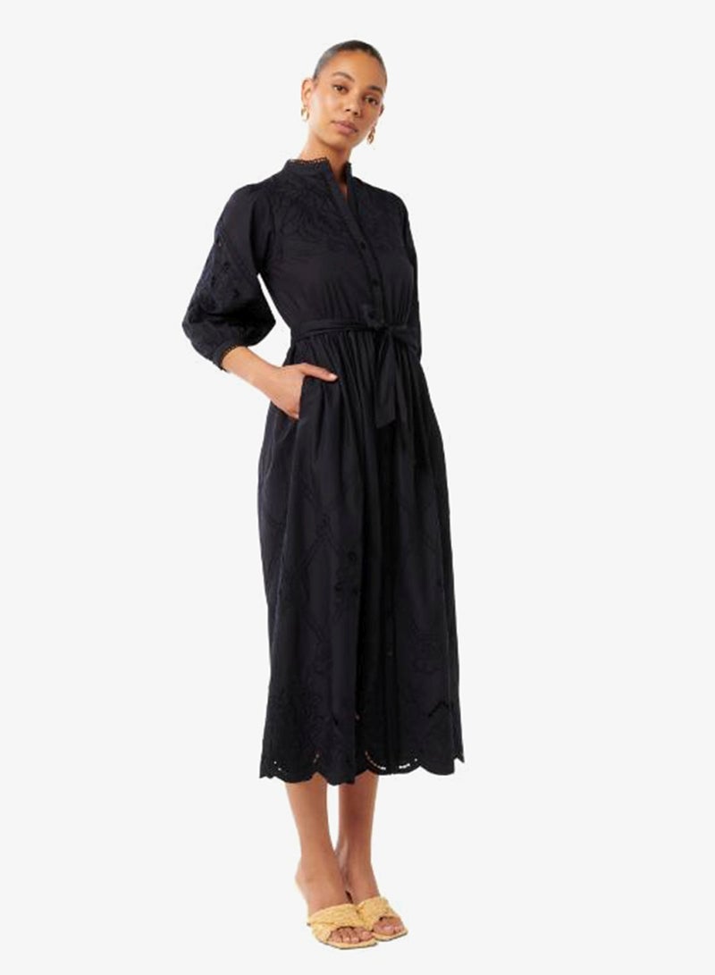 فورايفر نيو فستان ميدي بأكمام منفوشة مطرزة بعائشة - Image 3