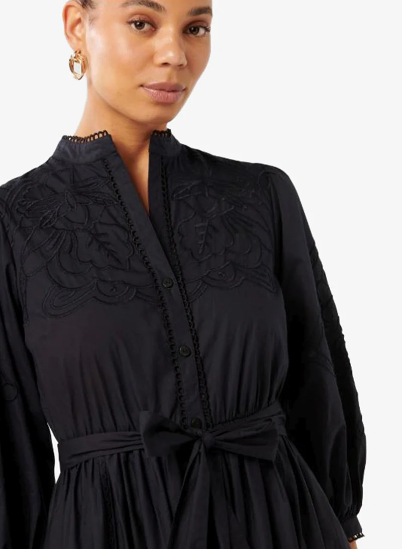 forever new Aisha Broderie Puff Sleeve Midi Dress