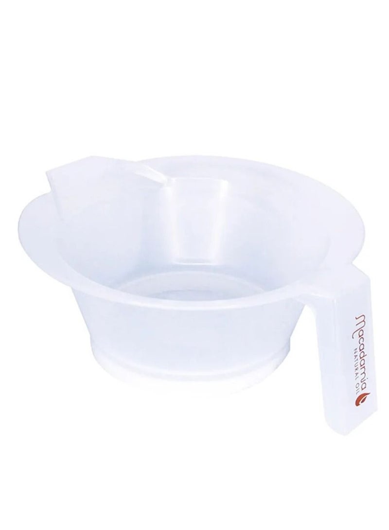 Macadamia Professional Transparent Tint Bowl with Handle - Durable Mixing Bowl for Hair Color Application, Easy-Grip Design for Salon & Home Use