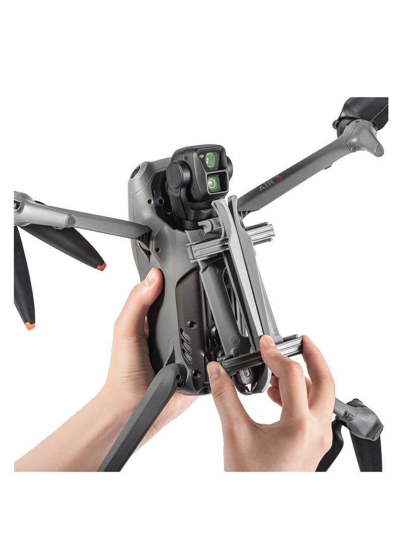 Generic - DJI Air 3 Landing Gear Foldable Extended Legs Kit Grey Drone Accessories - Image 1