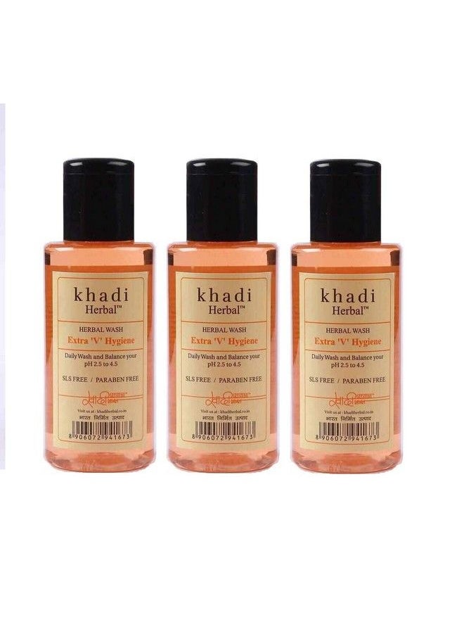 Khadi Herbal - Intimate Hygiene Herbal Vwash ;; Sls And Paraben Free ;; Suitable For Daily Wash ;; Maintain Skin Ph Balance ;; Pack Of 3 (300Ml) - Image 1