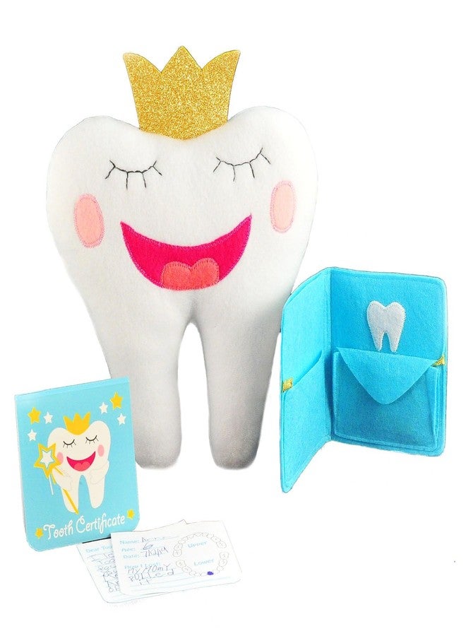 Tickle & Main Tooth Fairy Pillow Kit - 3-Piece Set, 9 x 8 in, Felt Cover - Tooth Holder Pocket, Notepad & Photo Pouch for Kids Ages 5-10 - Image 1