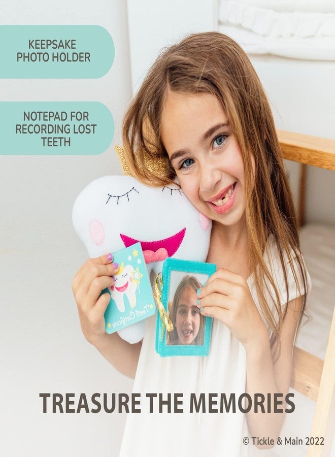 Tickle & Main Tooth Fairy Pillow Kit - 3-Piece Set, 9 x 8 in, Felt Cover - Tooth Holder Pocket, Notepad & Photo Pouch for Kids Ages 5-10 - Image 5