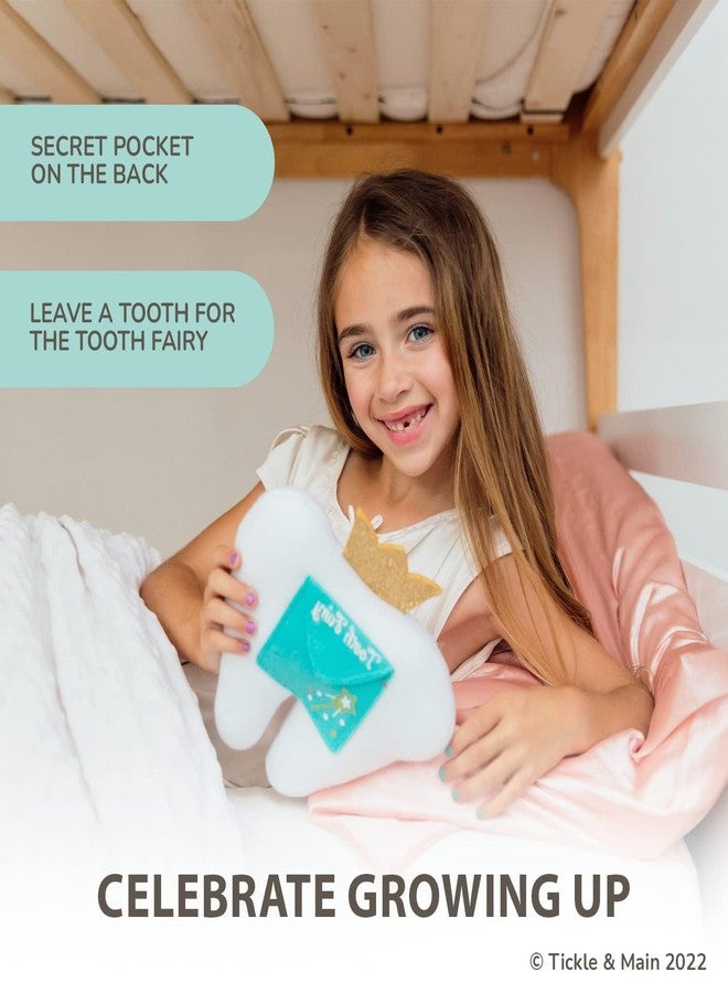 Tickle & Main Tooth Fairy Pillow Kit - 3-Piece Set, 9 x 8 in, Felt Cover - Tooth Holder Pocket, Notepad & Photo Pouch for Kids Ages 5-10 - Image 4