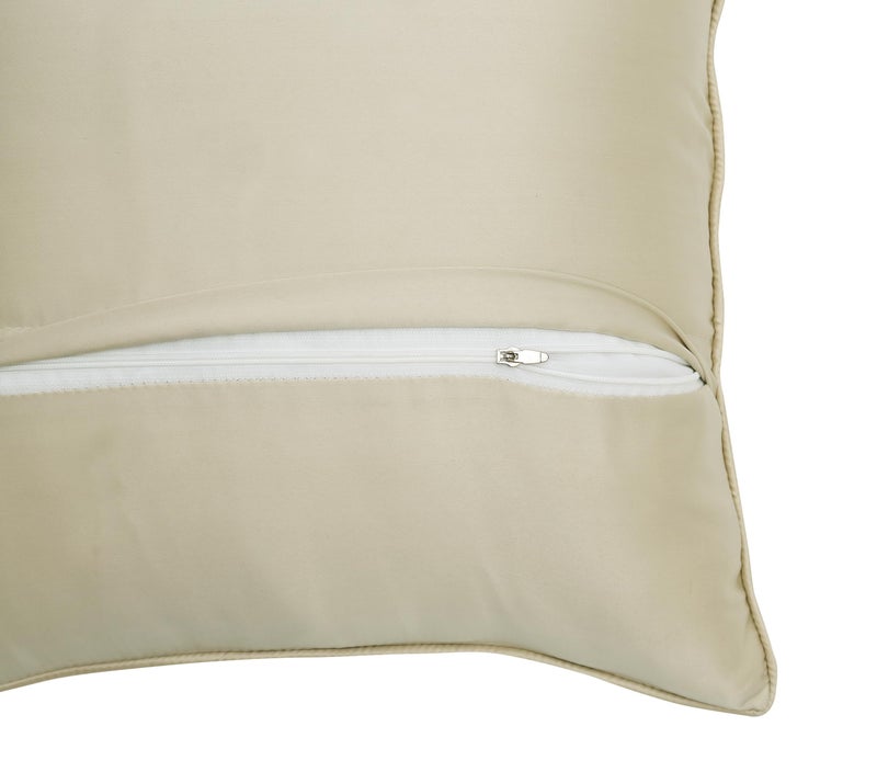 RD TREND® Satin Cushion Covers 16 Inch x 16 Inch | Decorative Throw Pillows for Sofa, Couch, Living Room, Home Décor Cushion Cover Set of 5 (Beige) - Image 4
