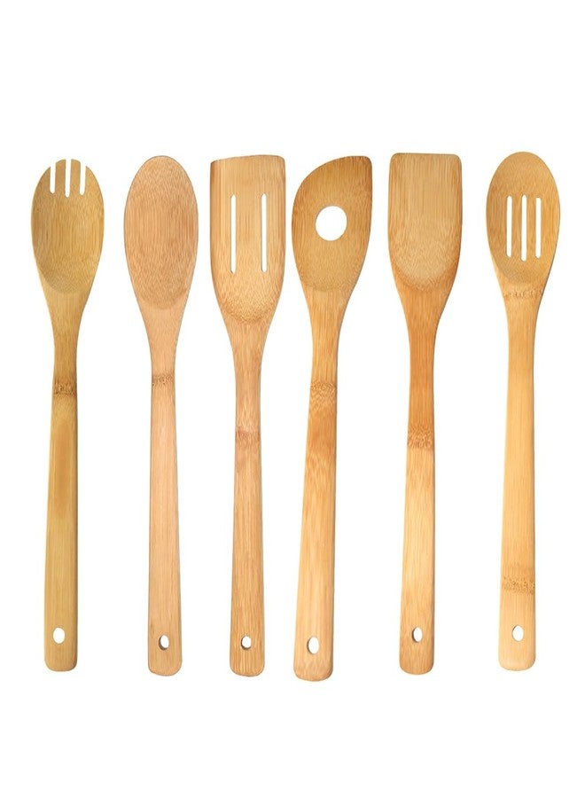 Home Basics 6 Piece Bamboo Kitchen Cutlery Tool Set - Image 1