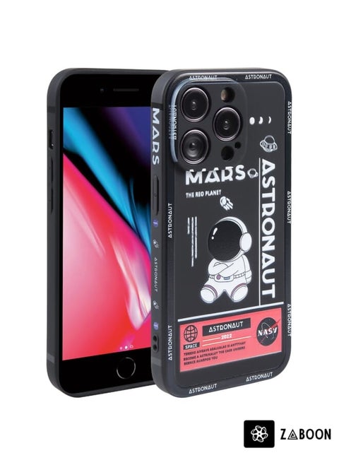 Protective Case Cover For iPhone 7 Plus / 8 Plus Astronaut Pattern Silicone Straight Edge