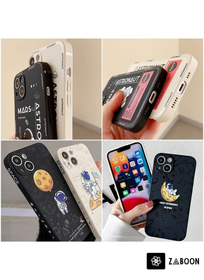 Protective Case Cover For iPhone 7 Plus / 8 Plus Astronaut Pattern Silicone Straight Edge