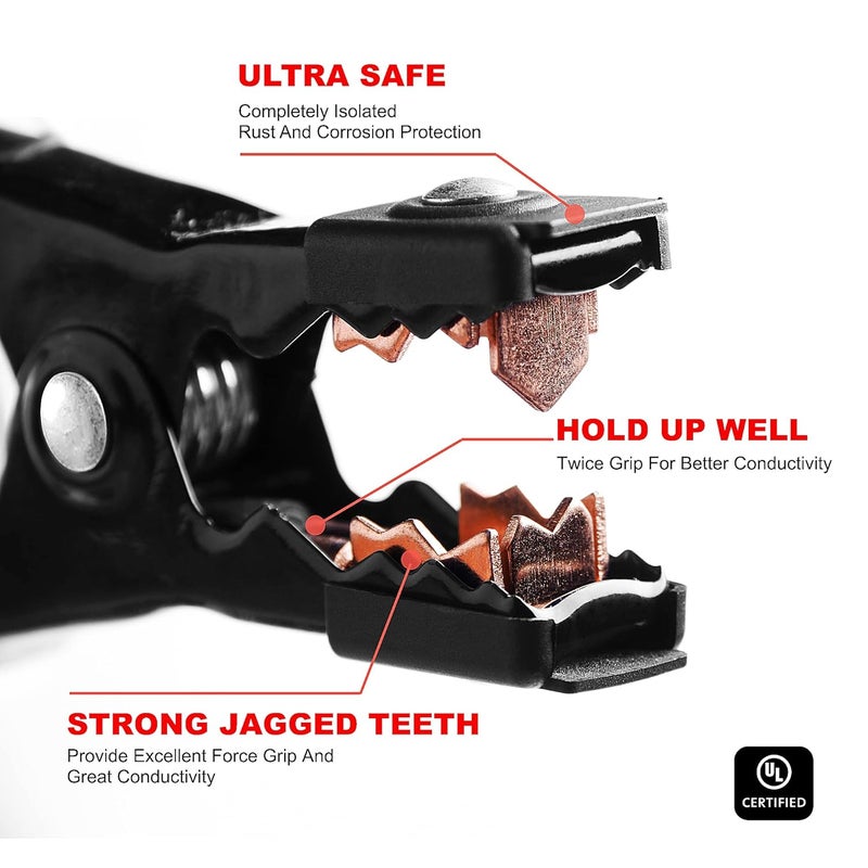 AWELTEC Jumper Cables for car, UL-Listed 8 Gauge 12 Feet Heavy Duty Booster Cables with Carry Bag (8AWG x 12Ft) - Image 3