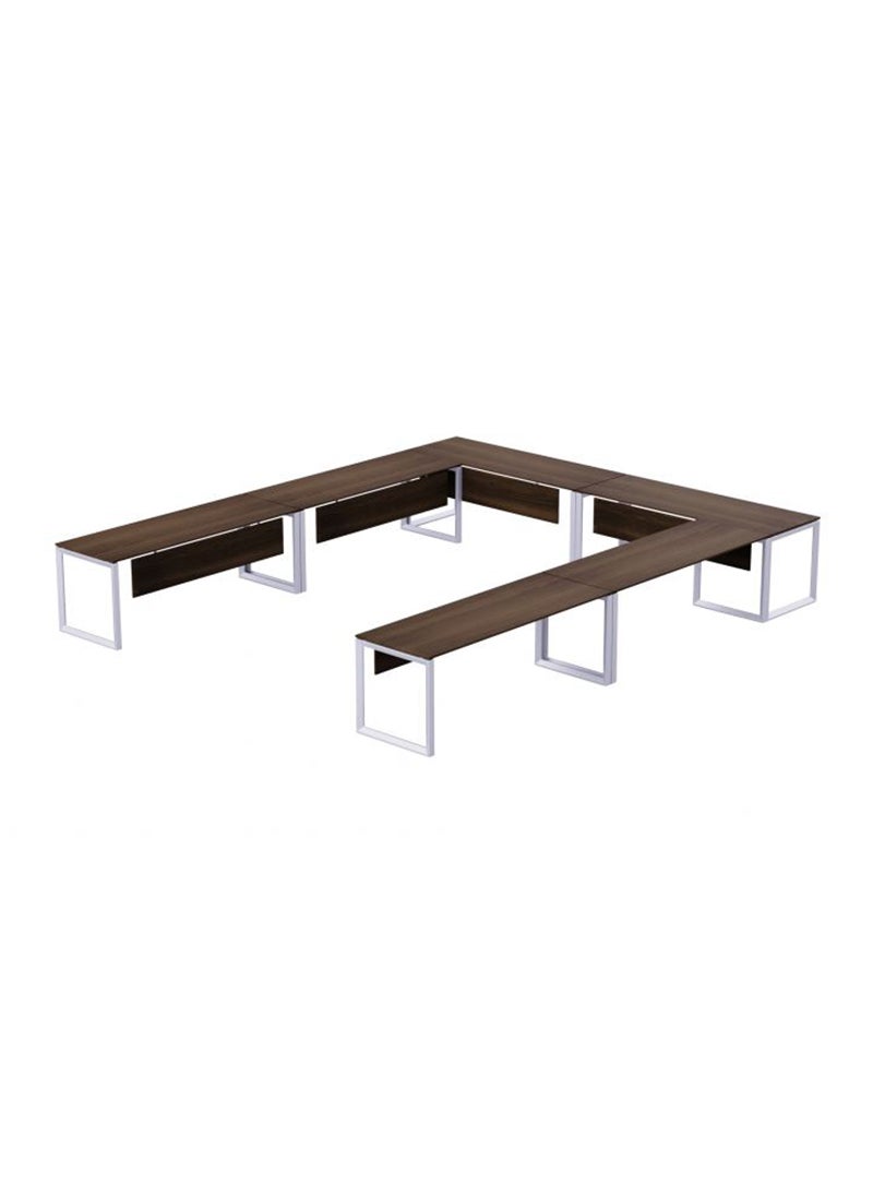 Mahmayi - Mahmayi Vorm 136-16 12 Seater Dark Walnut U-Shaped Conference-Meeting Table - Image 1
