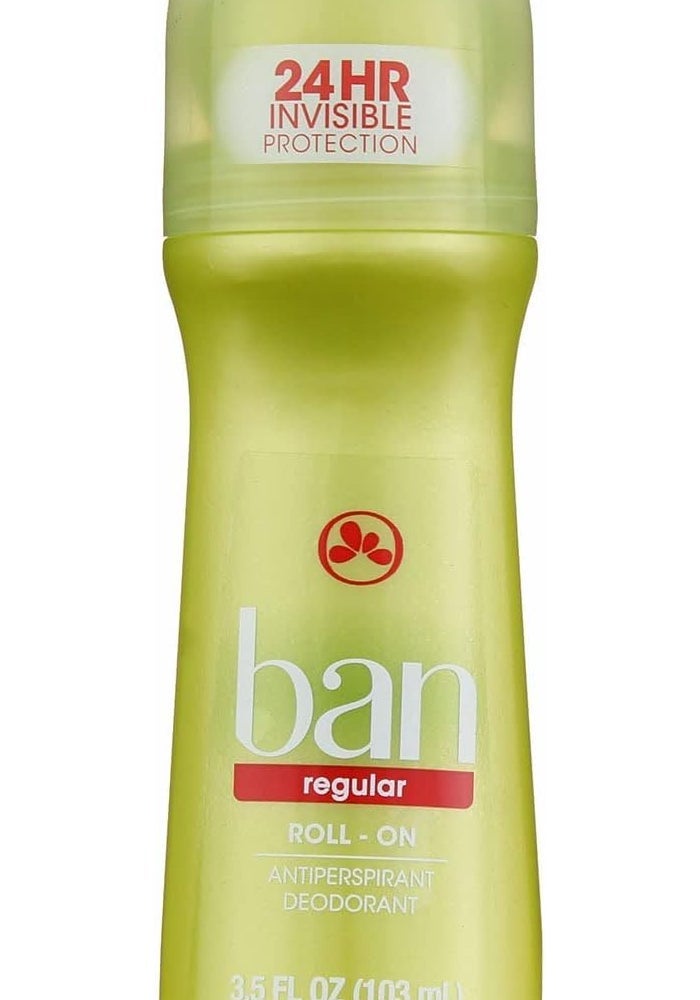 Ban Regular Roll-On Antiperspirant Deodorant 3.5 Ounce (103ml) - 3 Pack - Image 1