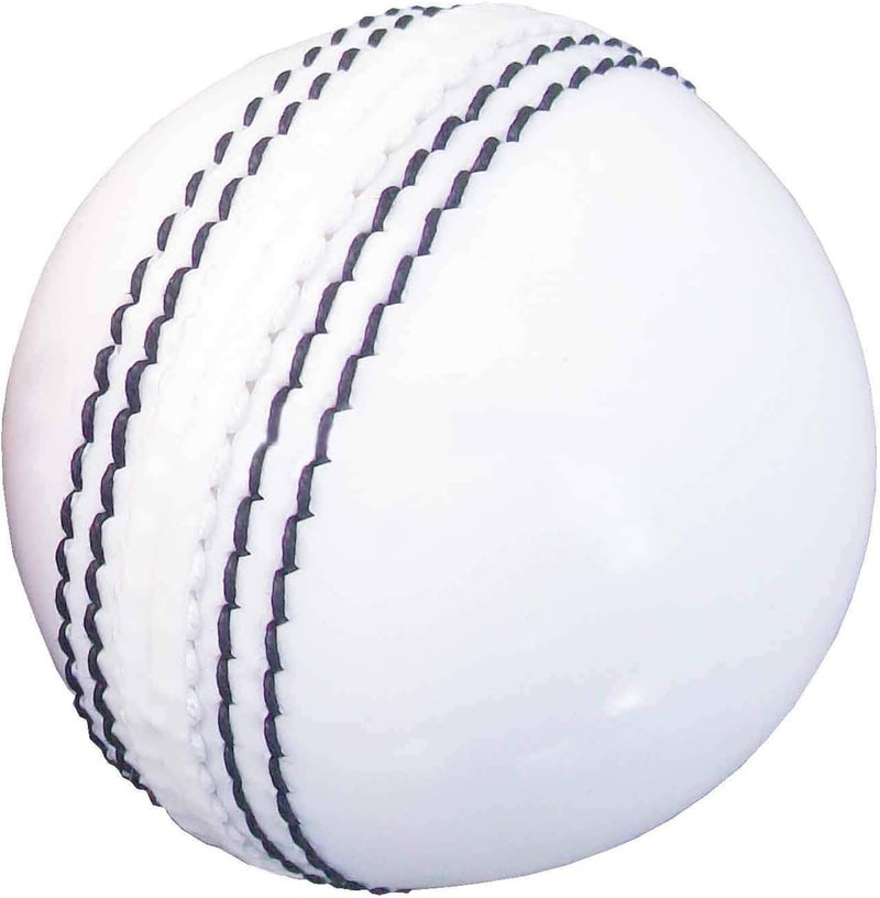 AnNafi ® White Cricket Ball | White Color Leather Cricket Balls for Practice A Grade Handstitched | Senior Official Hard & Seasoned |No Stamp for Indoor and Outdoor Practice & Training Cricket Ball - Image 1
