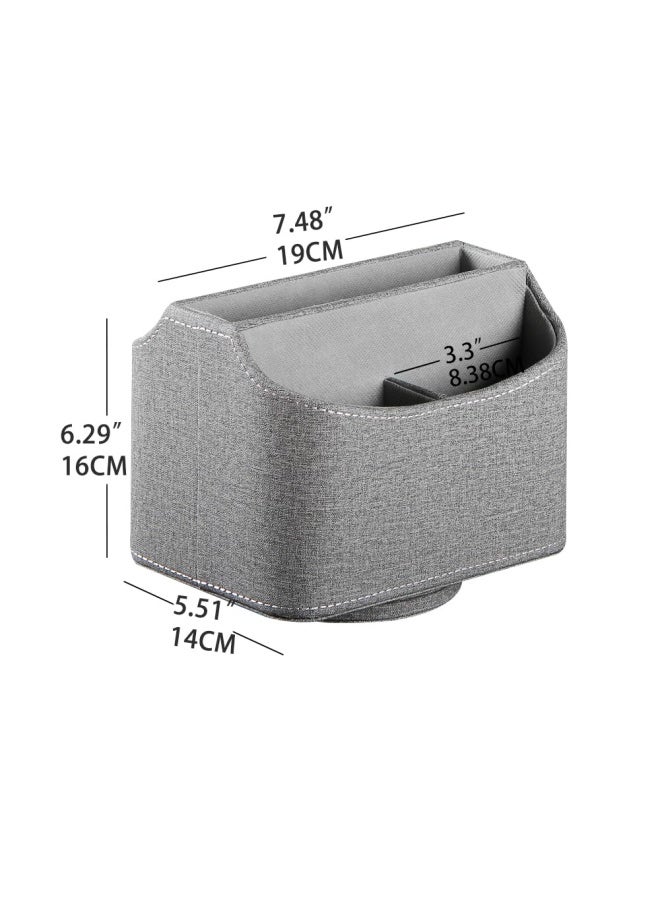 PUSU حامل جهاز التحكم عن بُعد من بوسو 360 درجة قابل للدوران لحامل الطاولة، حامل جهاز التحكم عن بُعد للتلفاز، لوازم المكتب، منظم سطح المكتب، صندوق تخزين دوار للأقلام، البريد، الهاتف، DVD، Blu-Ray، مشغل الوسائط، وحدات التحكم في السخان - Image 2
