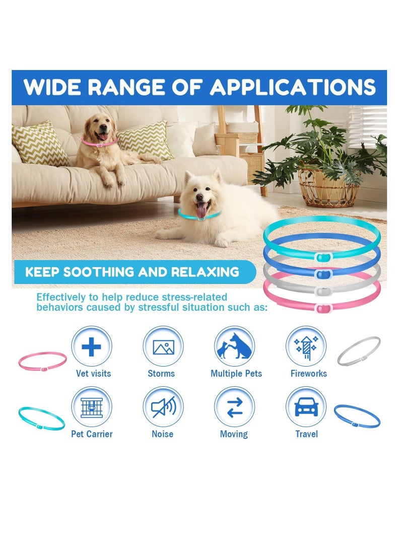 Y&D - Calming Collar for Dogs, 4 Pcs Anxiety Relief Dog Pheromone Collar, Puppy or Stress, 25 Inch Adjustable Relaxing Comfortable Small Medium Large - Image 1