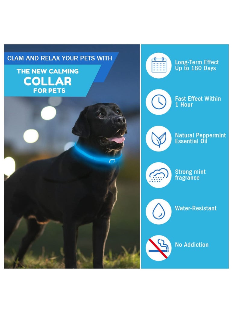 Y&D - Calming Collar for Dogs, 4 Pcs Anxiety Relief Dog Pheromone Collar, Puppy or Stress, 25 Inch Adjustable Relaxing Comfortable Small Medium Large - Image 1