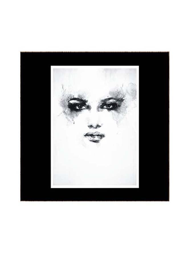 RYN Women Themed Wall Art White/Black 30x30centimeter - Image 1