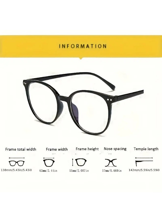 SCENT HOUSE Steampunk Style Blocking Square Glasses - Transparent Lenses, Lightweight and Comfortable, Suitable for Computer, TV, and Phone Use for daily (Includes eyeglass case)
,blue lighe blocking glasses,eyeglasses - Image 2