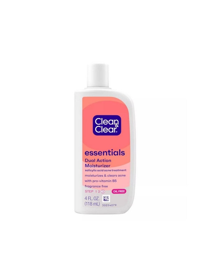 Clean & Clear Dual Action Moisturizer Salicylic Acid Acne Medication 4 Fl Oz (118 Ml) Pack Of 2 - Image 1