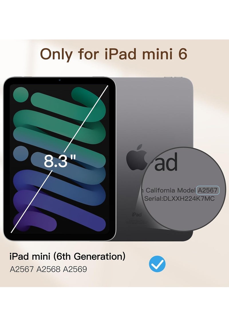 جي تيك حافظة مغناطيسية لجهاز ايباد ميني 6 غطاء ذكي نحيف باللون الأسود - Image 2