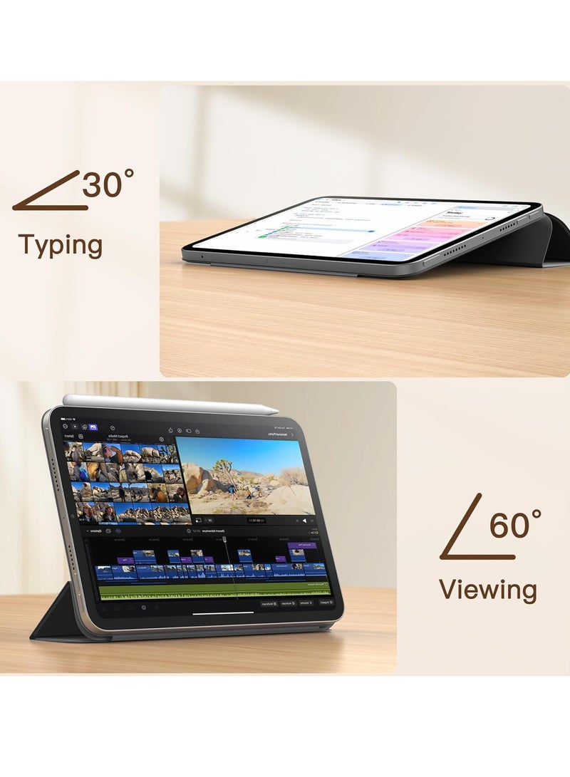 جي تيك حافظة مغناطيسية لجهاز ايباد ميني 6 غطاء ذكي نحيف باللون الأسود - Image 5