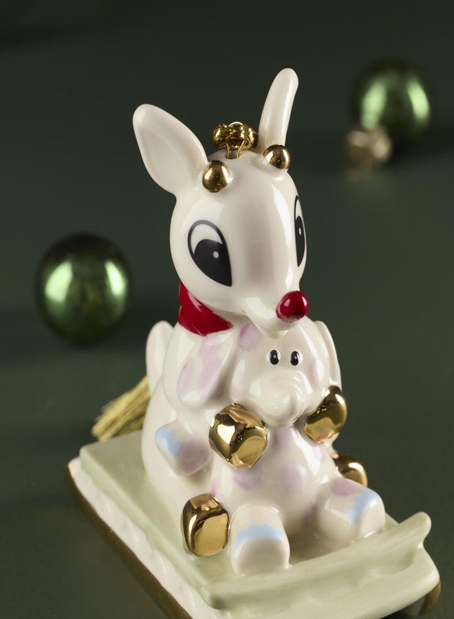 Lenox Ornaments Rudolph and Misfit Elephant Christmas Decorations Porcelain with Gold Accents and Hanging Band for Christmas Tree Decoration, Winter Tree Ornaments (Pack of 1) - Image 5