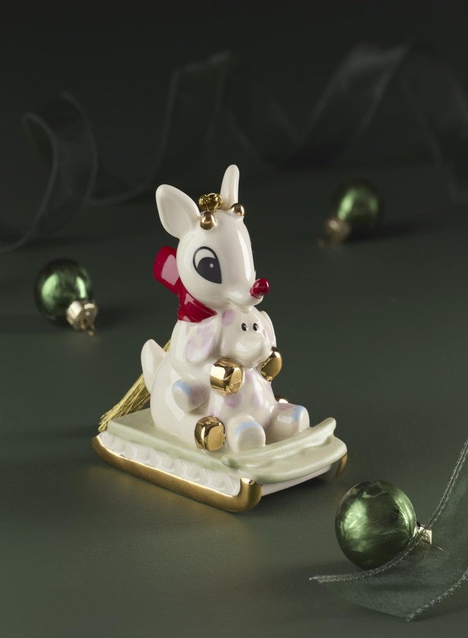Lenox Ornaments Rudolph and Misfit Elephant Christmas Decorations Porcelain with Gold Accents and Hanging Band for Christmas Tree Decoration, Winter Tree Ornaments (Pack of 1) - Image 4