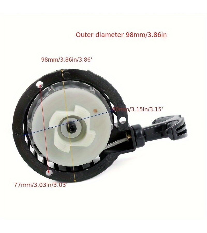 104mm Hand Puller For 47cc 49cc Dirt Bike ATV Mini Quad Starter Engine - Image 5