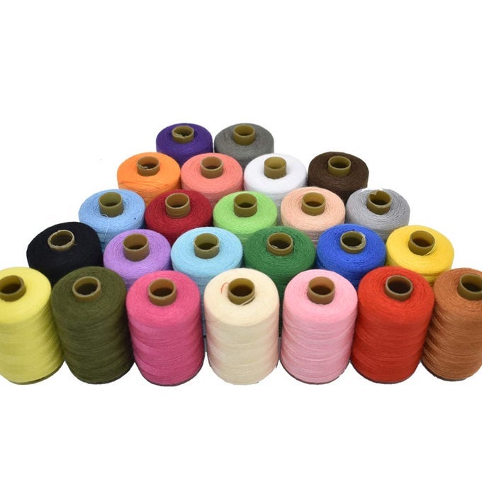 SEWING THREAD 24 COLORS SEWING INDUSTRIAL PURPOSE FOR MACHINE AND HAND STITCHING 1000 YARDS POLYESTER