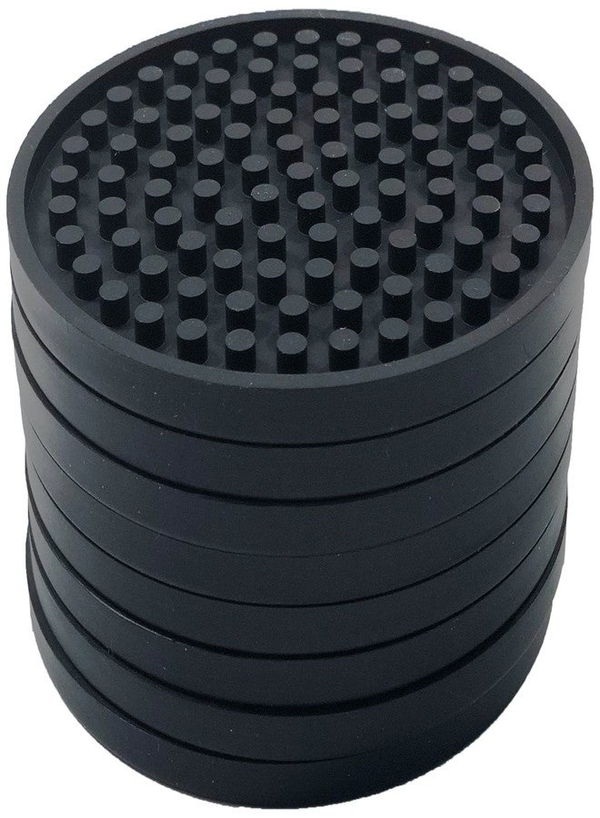 Better Kitchen Products مجموعة قواعد أكواب سيليكون من Better Kitchen Products، 8 قطع، لون أسود - Image 1