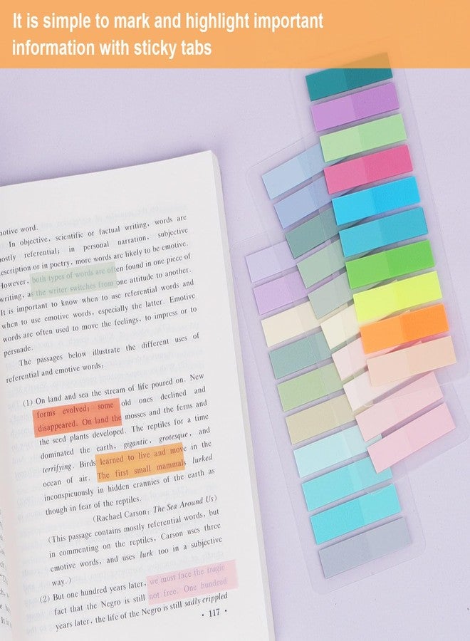 HCTBN (4200 Pcs) Book Tabs for Annotating, Sticky Tabs Transparent Small Sticky Notes Flags, Colorful Morandi Page Markers for Notebooks, Multi-Colored Writable and Repositionable Book Flags Strip - Image 5