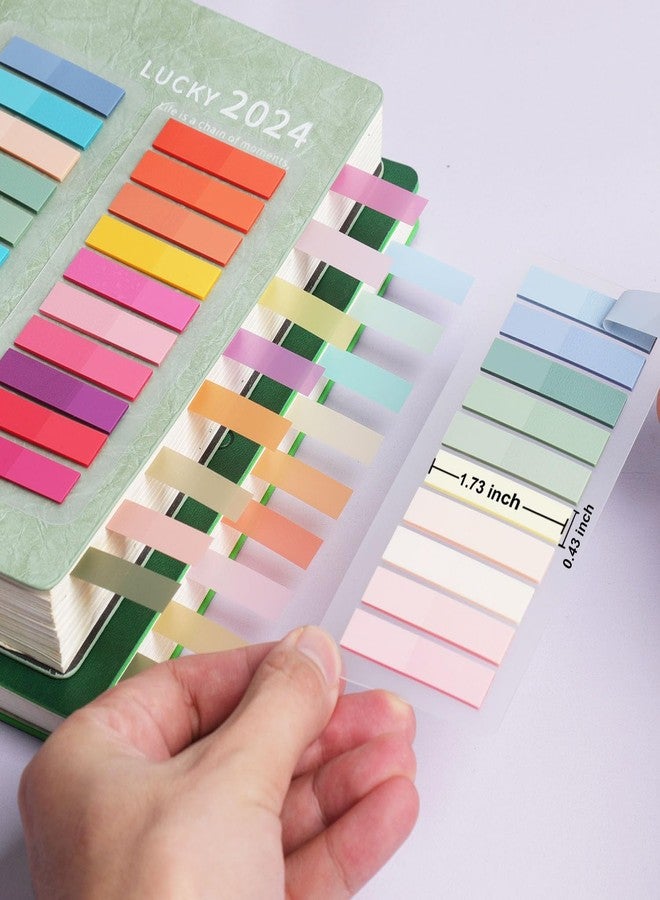 HCTBN (4200 Pcs) Book Tabs for Annotating, Sticky Tabs Transparent Small Sticky Notes Flags, Colorful Morandi Page Markers for Notebooks, Multi-Colored Writable and Repositionable Book Flags Strip - Image 2