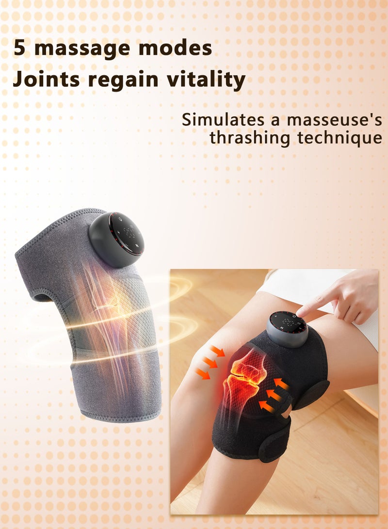 Generic Electric Wireless Heating Therapy Knee Massager, with Herbal Mugwort, Ultra-Long Battery Life, 5 Temperature Adjustments, 5 Massage Modes, Suitable for Knees, Shoulders, Elbows  - Image 4
